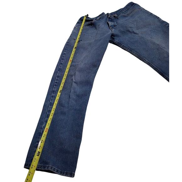 Wrangler Mens Superior Comfort Blue Jeans 31 x 30 Lightly Faded and Thrashed - Picture 3 of 9